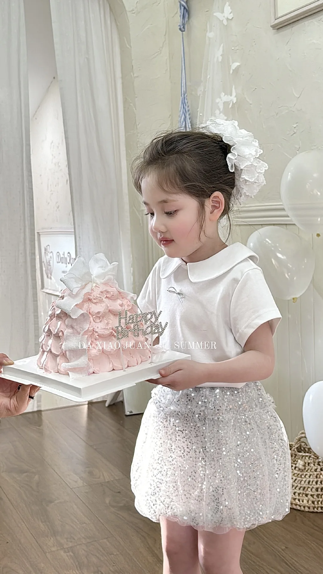 Sequin Skirt 2025 New Summer Cute Sweet Temperament Casual Versatile Sequin Skirt Kids Clothes Girls