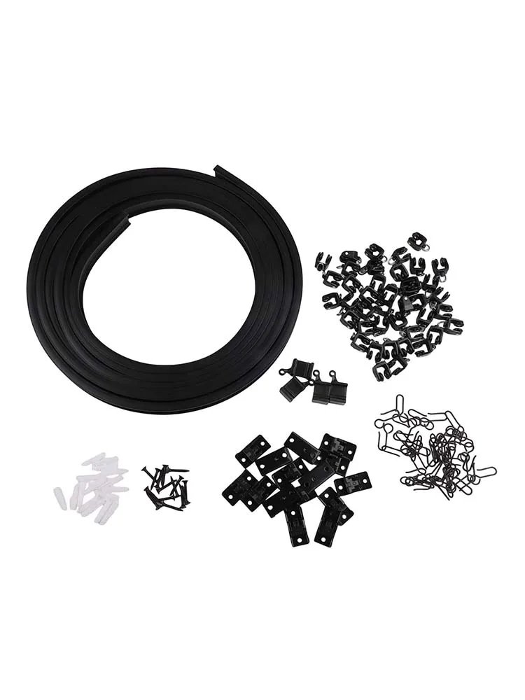 Curtain Track Kit Black Curtain Track Suitable For Multiple Settings Bendable Curtain Track System Curtain Track
