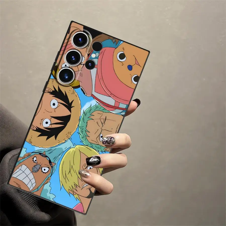 حافظة لهاتف سامسونج جالاكسي S25 Edge S21 FE S23 Ultra S20 S24 Plus غطاء هاتف ناعم أسود من قطعة واحدة #2