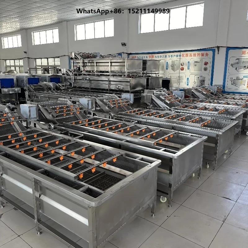Mass Production Vegetable & Fruit Bubble Cleaning Washer Stainless Steel Construction Multifunctional New