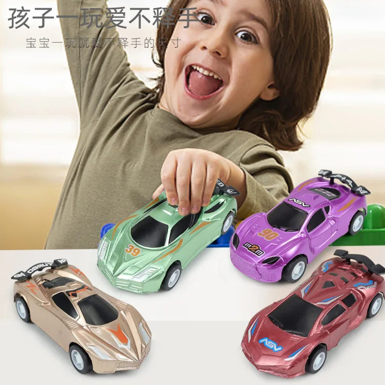 Random 1Pcs Children Mini Pull Back Car Toys Baby Cartoon Racing Bus Car Model Educational Simulation Vehicle Toy For Boys Gifts
