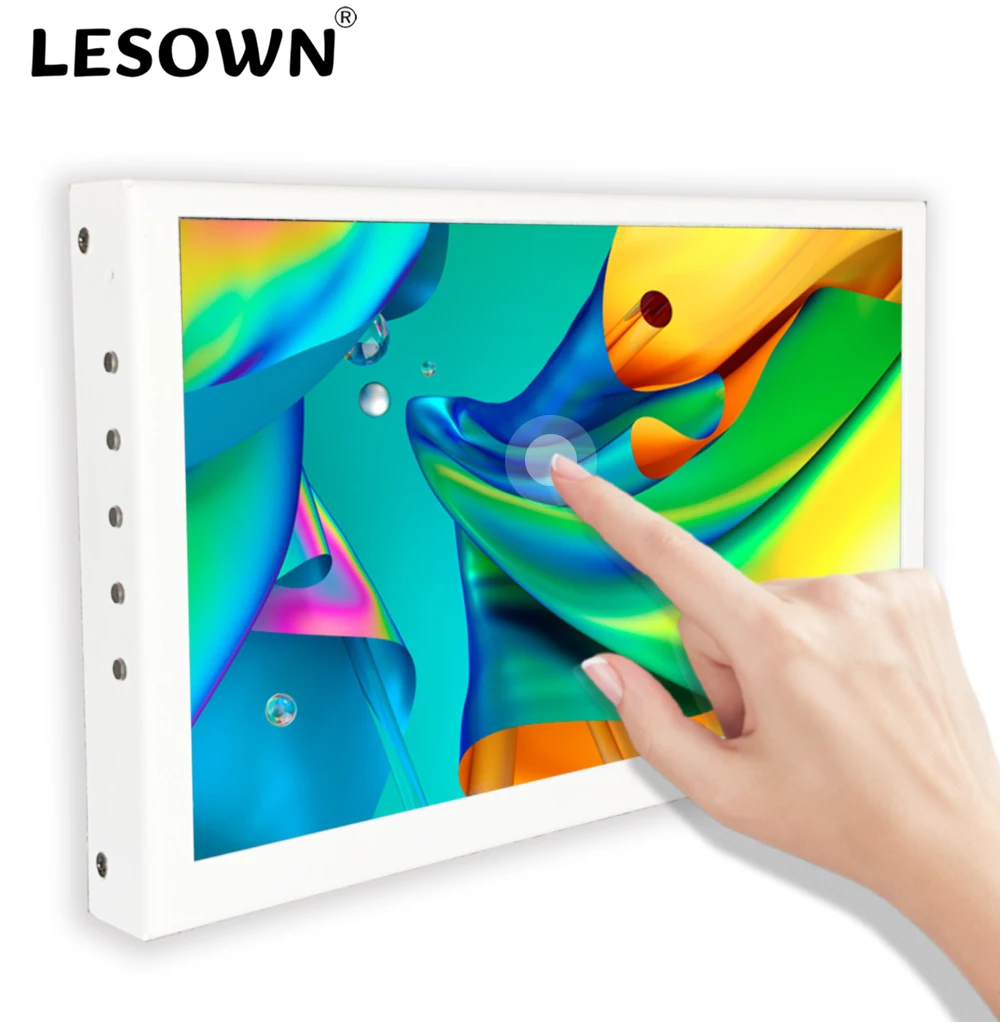 LESOWN 7 inch Small Capacitive Touchscreen Monitor 7 inch IPS 1024x600 LCD Panel HDMI Portable mini Widescreen Display for PC