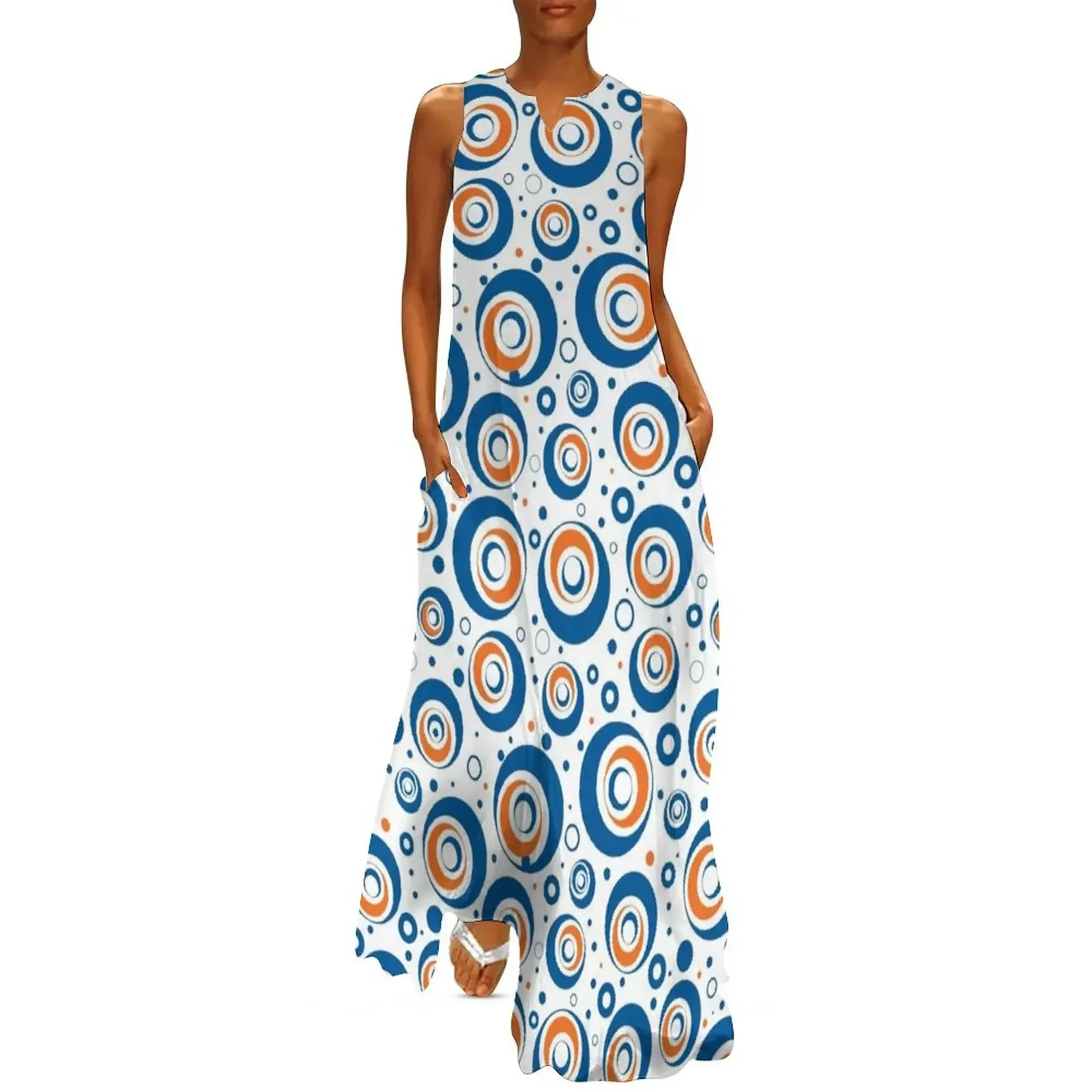 

Gainesville - Retro Circle Long Dress women clothing 2025 new arrivals Dress
