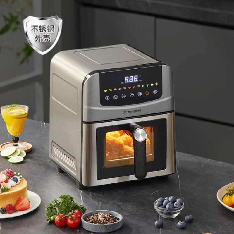6L Stainless Steel Air Fryer: Visual, Multi-Functional Home Oven (H50)