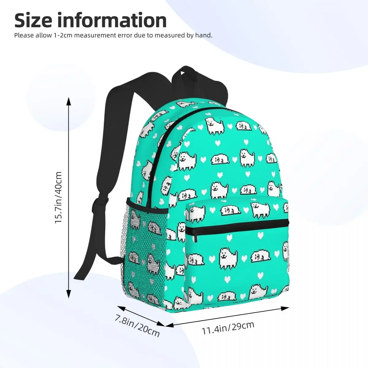Undertale Annoying Dog Video Game Student Backpack School Bag Hiking Travel Daypack for Men Women Fashion Bookbag Shoulder Bags