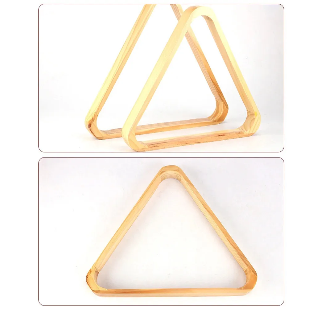 

Solid Color Wooden Triangle Billiard Rack Durable Waterproof Lightweight Practical Smooth Surface Keep Balls