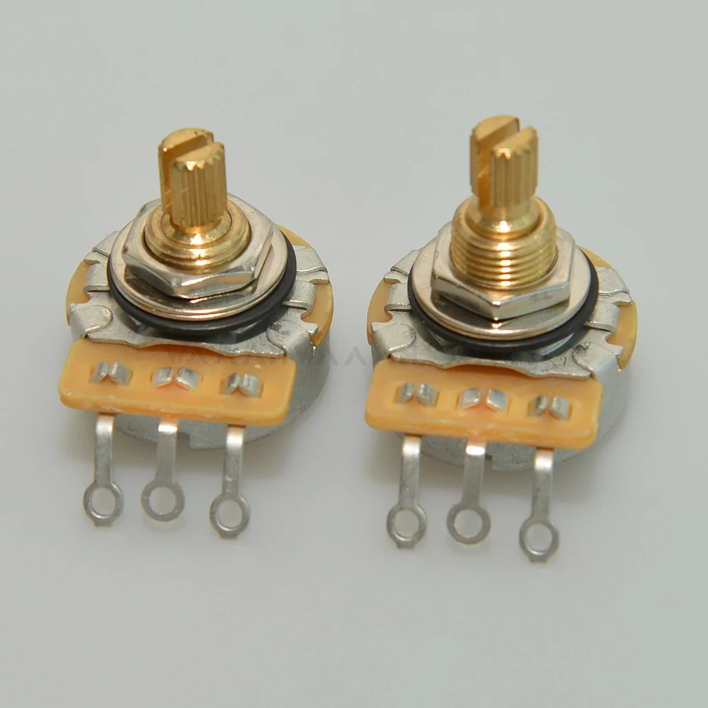 1 PCS Brass Split Shaft Potentiometer 450G 250K/500K Pots For Electric Guitar and Bass Tone Volume Parts