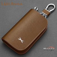 Car Leather Key Case Zipper Key Cover for Xpeng G6 G9 Q2 Q3 P7 X9 MONA M03 G3i P5 Remote Control Protective Bag Gift