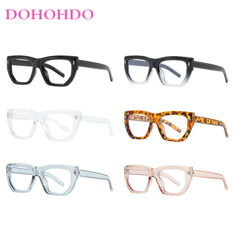 Retro Luxus Quadrat Nieten Dekoration Blau Licht Blockieren Gläser Frauen Männer Mode Designer Computer Augenschutz Brillen