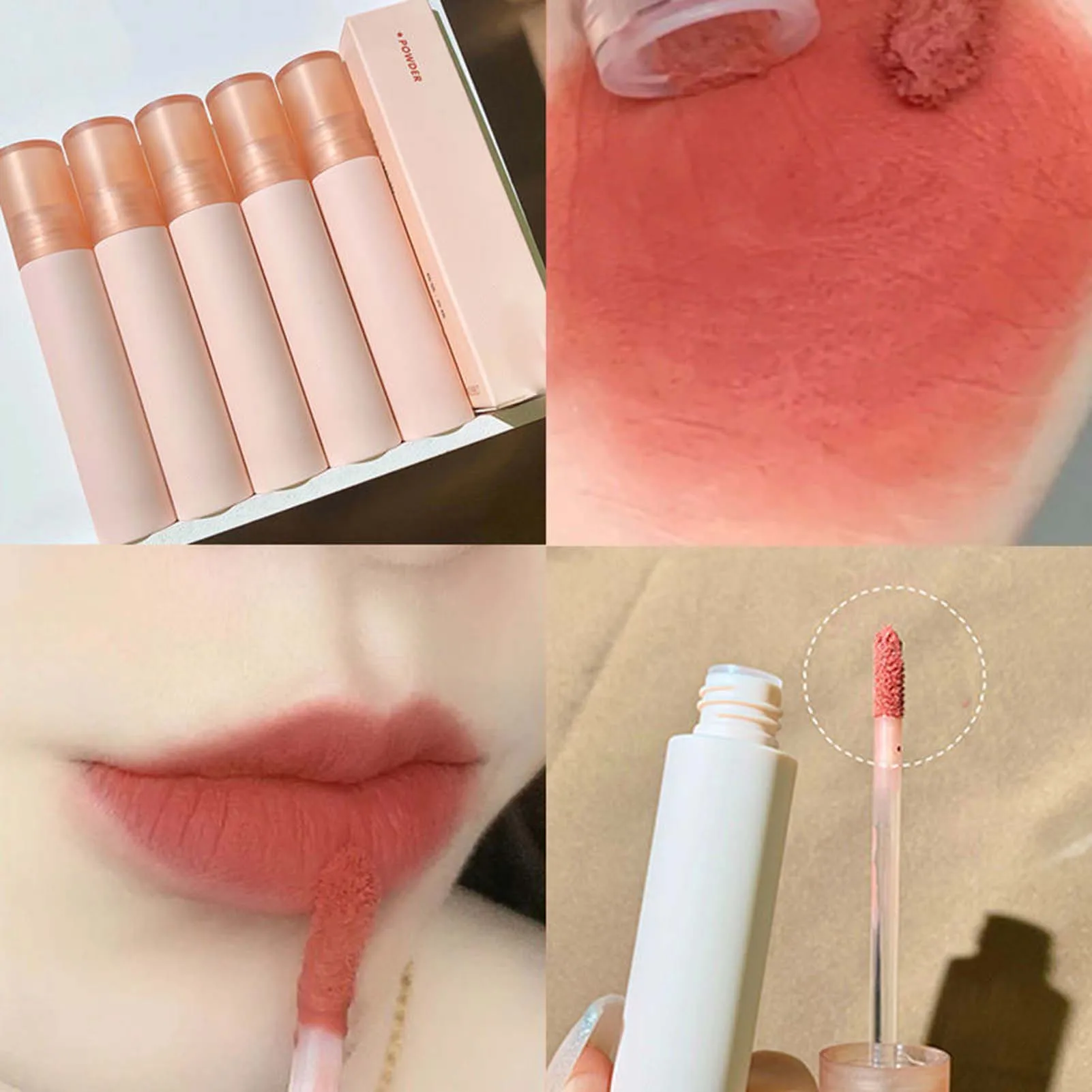 Cheek Lip Dual Use Matte Velvets Lipstick Waterproof Long Lasting Lip Stick For Outdoor Travel