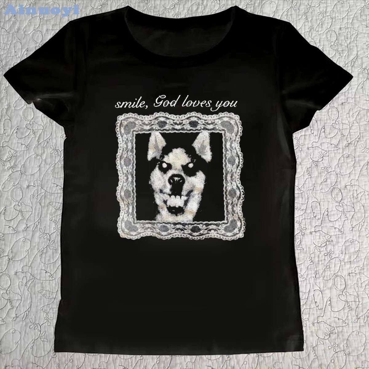 Gothic Harajuku Short Sleeve Women's T-shirt Y2k Husky Fashion Printed Summer Fashion Streetwear Emo Girl 2000s Funny Clothing