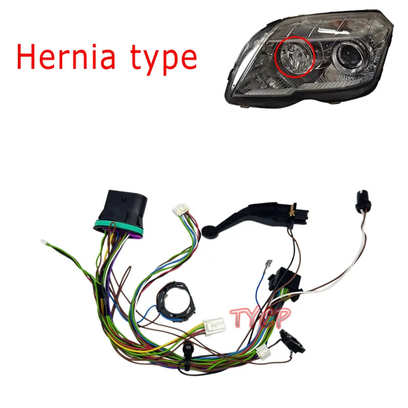 Xenon HID Headlight Internal Wiring Harness Cable Plug For Mercedes Benz GLK X204 GLK300 2008‑2012 Headlamp Inner Wire Loom AFS