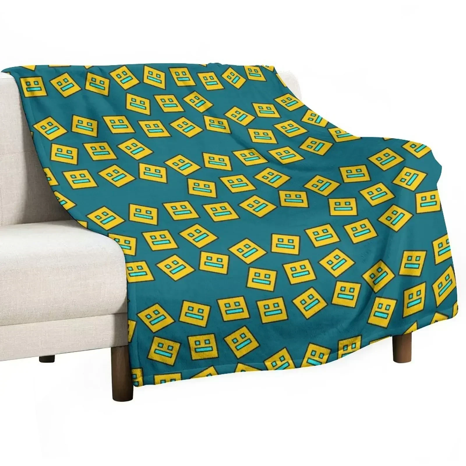 

Geometry Dash Throw Blanket Soft Home Decor Blanket for Couch Bedroom