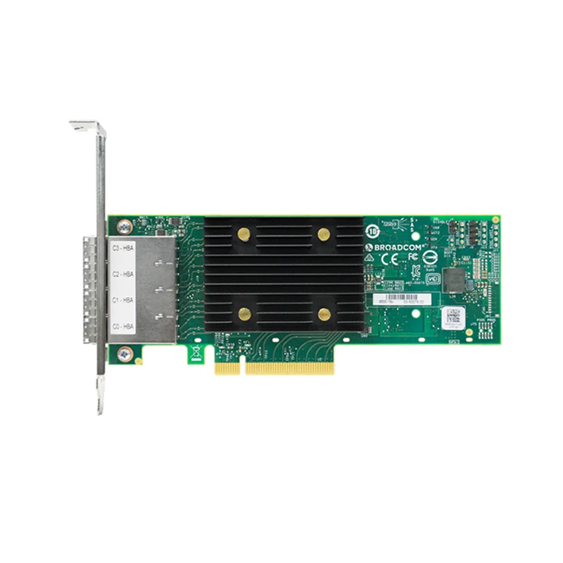 Broadcom LSI 9500-16e External SAS/SATA/NVMe HBA Controller Card PCIe 4.0 x8 12Gb/s 16-Port SFF-8644 IT Mode