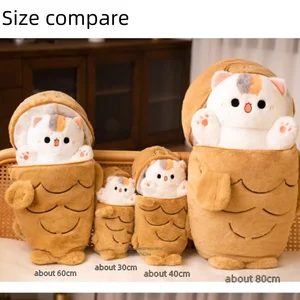 اليابان تاياكي القط أفخم لعبة ، شخصية أنيمي ، الاختباء في حقيبة وسادة ، أرنب البلسا ، الجزر ، وسادة رمي القطيفة ، 40 سم ، 60 سم ، 80 سم ، 1 قطعة أفضل 8 مبيعات قطط يابانية أفخم - رقم 3