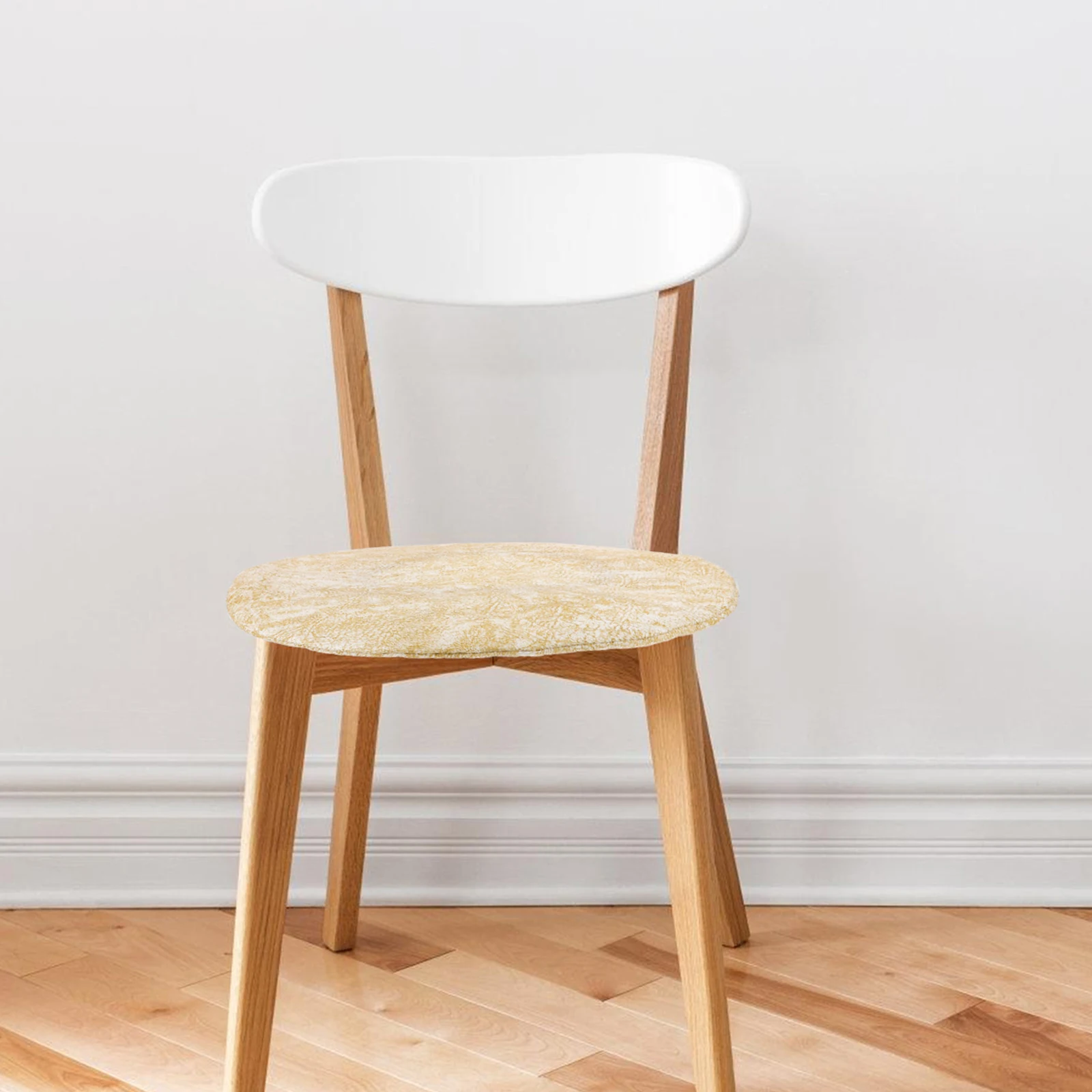 

Round Stool Cover Seat Barstool Covers Chair Pad Fabric Removable Cushion Protector Case Modern Aesthetics Wide Edge Nonslip Fit
