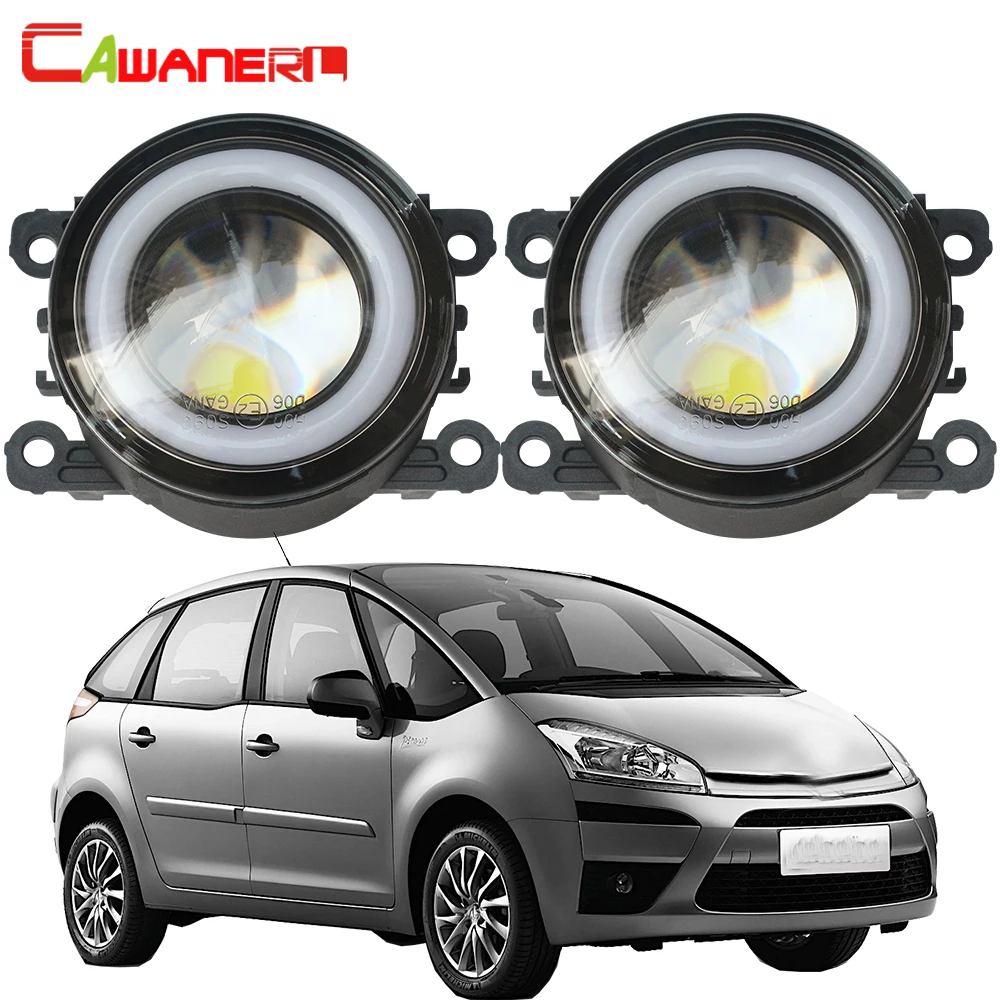 2 X Car Front Bumper Fog Light 30W H11 LED COB Angel Eye Daytime Running Lamp DRL For Citroen C4 Picasso Grand Picasso 2006-2020