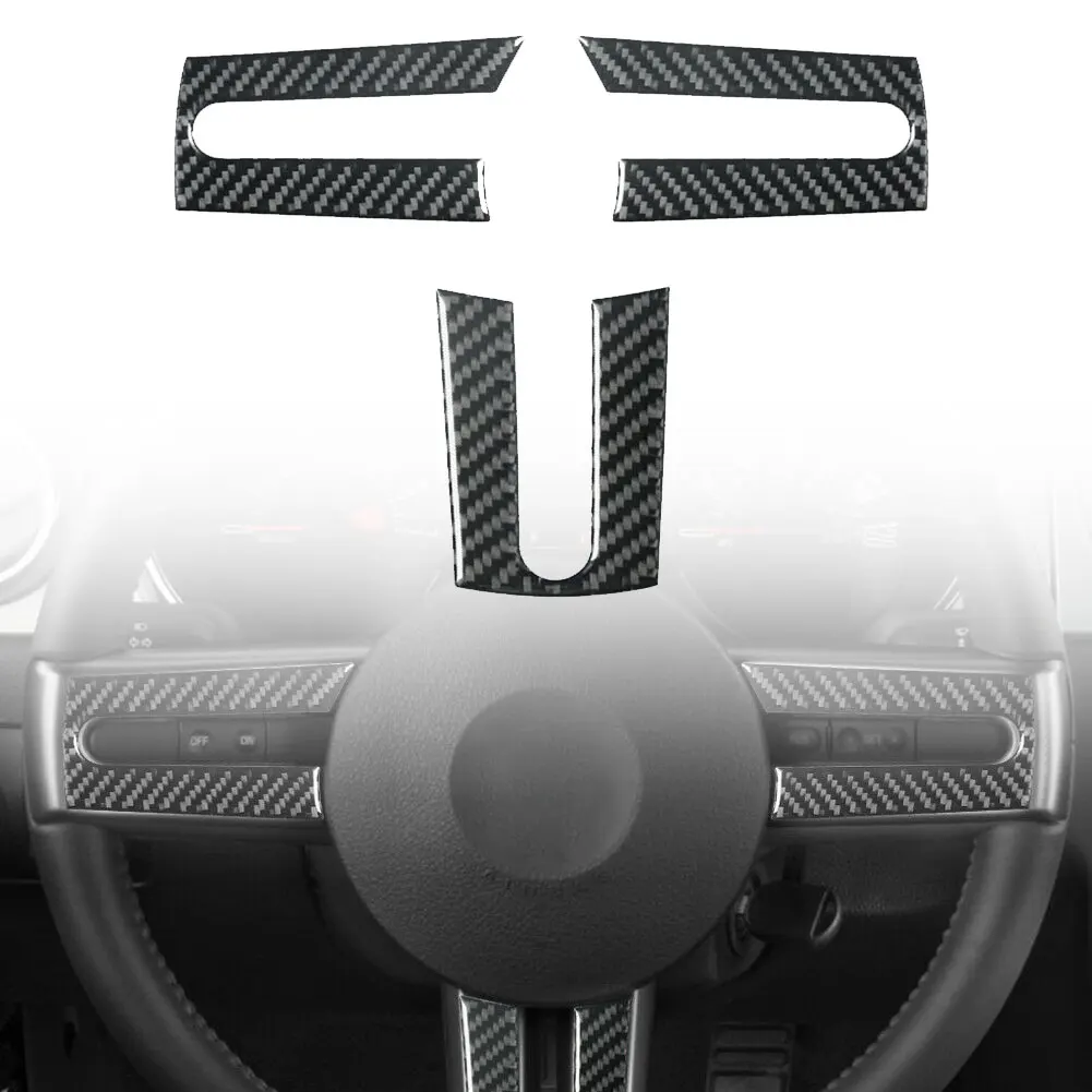

New Practical Steering Wheel Cover Cover Trim Interior Sticker Car Front Trim Truck Waterproof Accessories 3Pcs