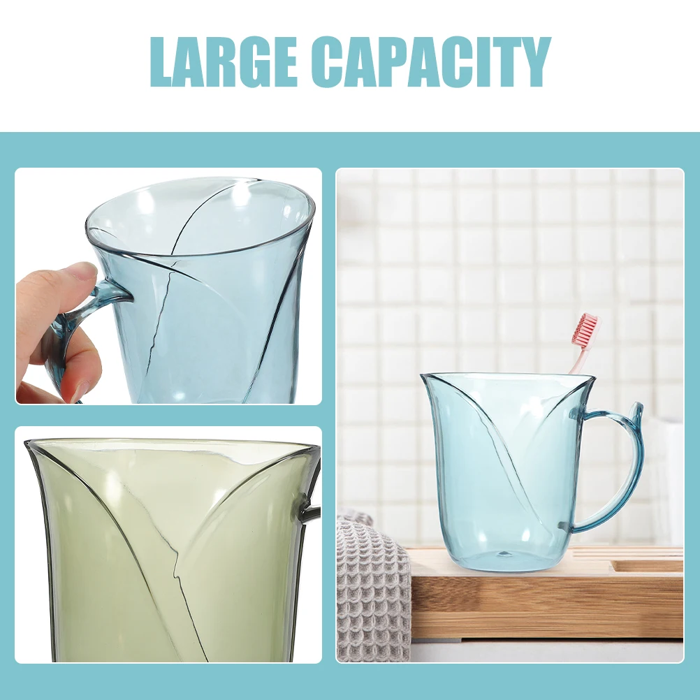 

4Pcs Practical Stable Toothbrush Holder Cups Modern Design Mouthwash Mugs For Couples