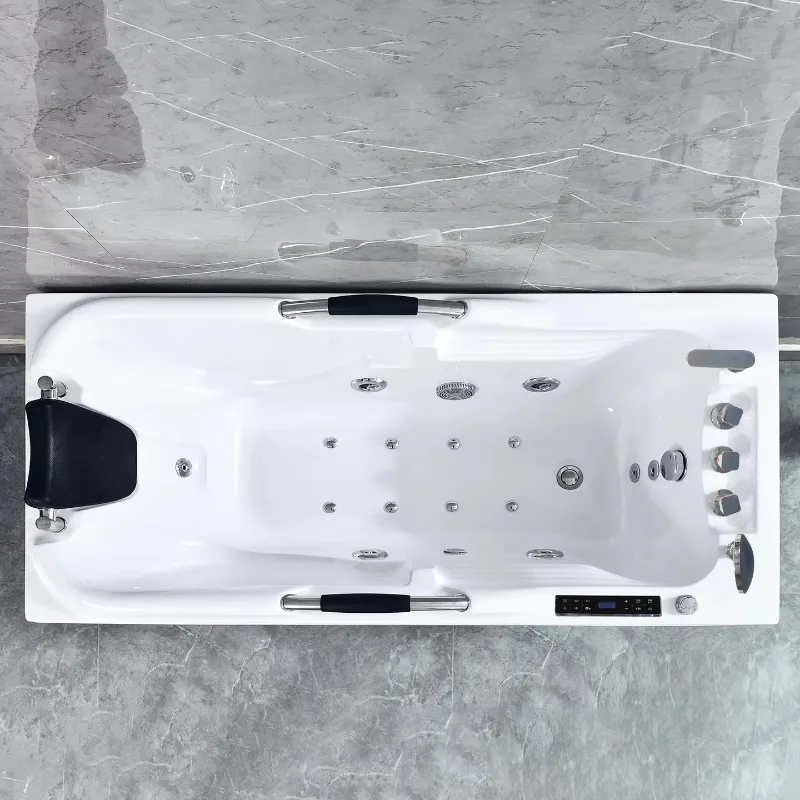Jacuzzi Hyundai Japan 1.7m Freestanding Anti-lock Brake System Rectangular Hot Tub Swirl Surfing Air Massage Immersion Drain