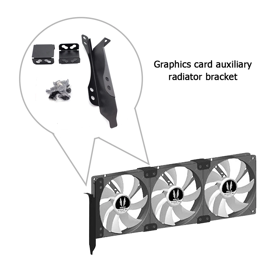 Computer Waterkoelsysteem Waterblok Grafische Kaart Koeler Dual Fan Mount Rack PCI Slot Beugel voor 90mm 120mm Fan