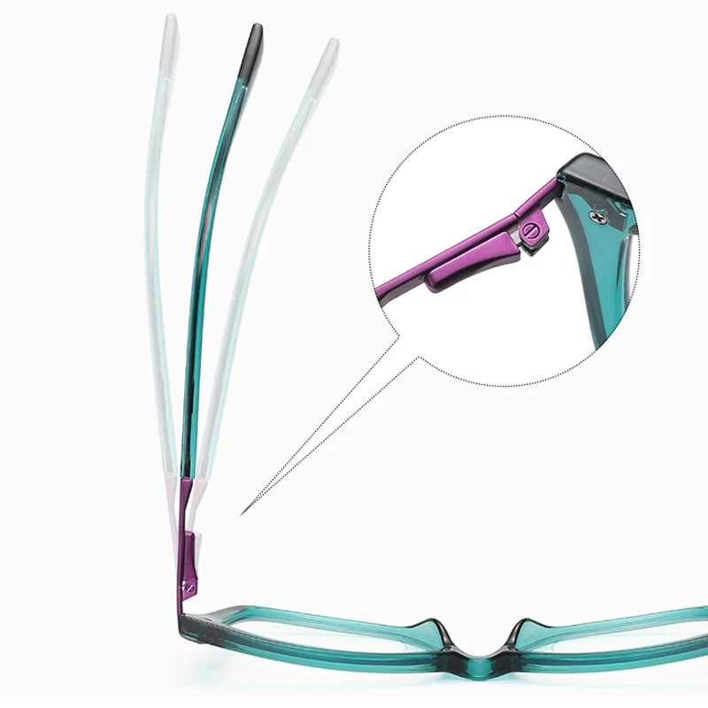 KIZN موضة عين القطة قصر النظر النظارات الطبية النساء مكافحة الضوء الأزرق البصرية تلون النظارات الإطار -0.50 إلى -10