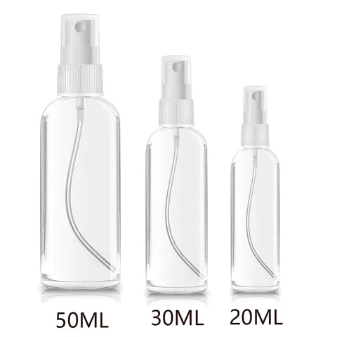 Refillable Bottles Empty Spray Bottle Transparent Plastic Perfume Bottles Mini Cosmetic Spray Bottle Atomizer 20/30/50 ML