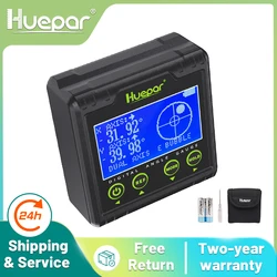 Huepar AG03 Digital Angle Gauge,Electronic LCD Inclinometer Bevel 360° Measuring Protractor With Magnetic Base And Audible Alert