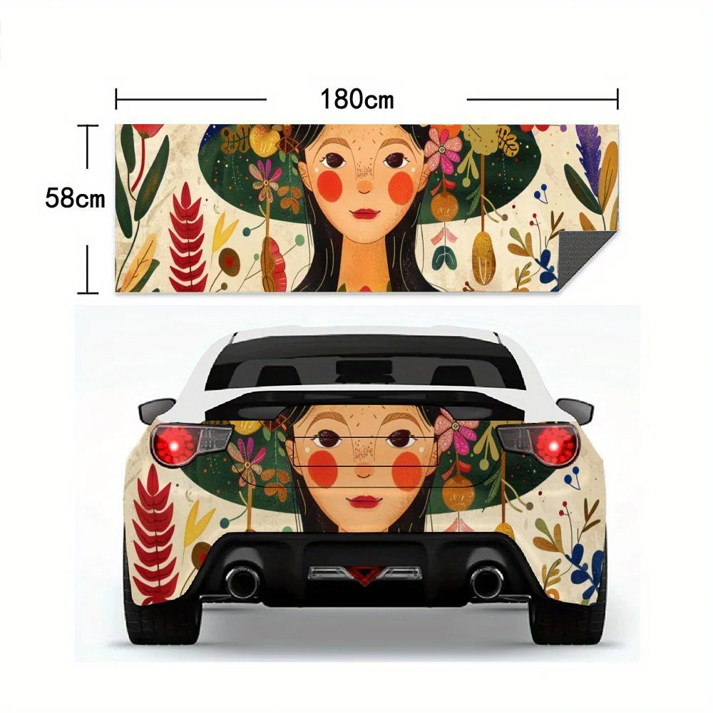 ملصق سيارة رجل الحصاد الفني الشعبي، يلتف فينيل السيارة للديكور والحماية - فينيل لاصق ذاتي مقاوم للماء ديسمبر
