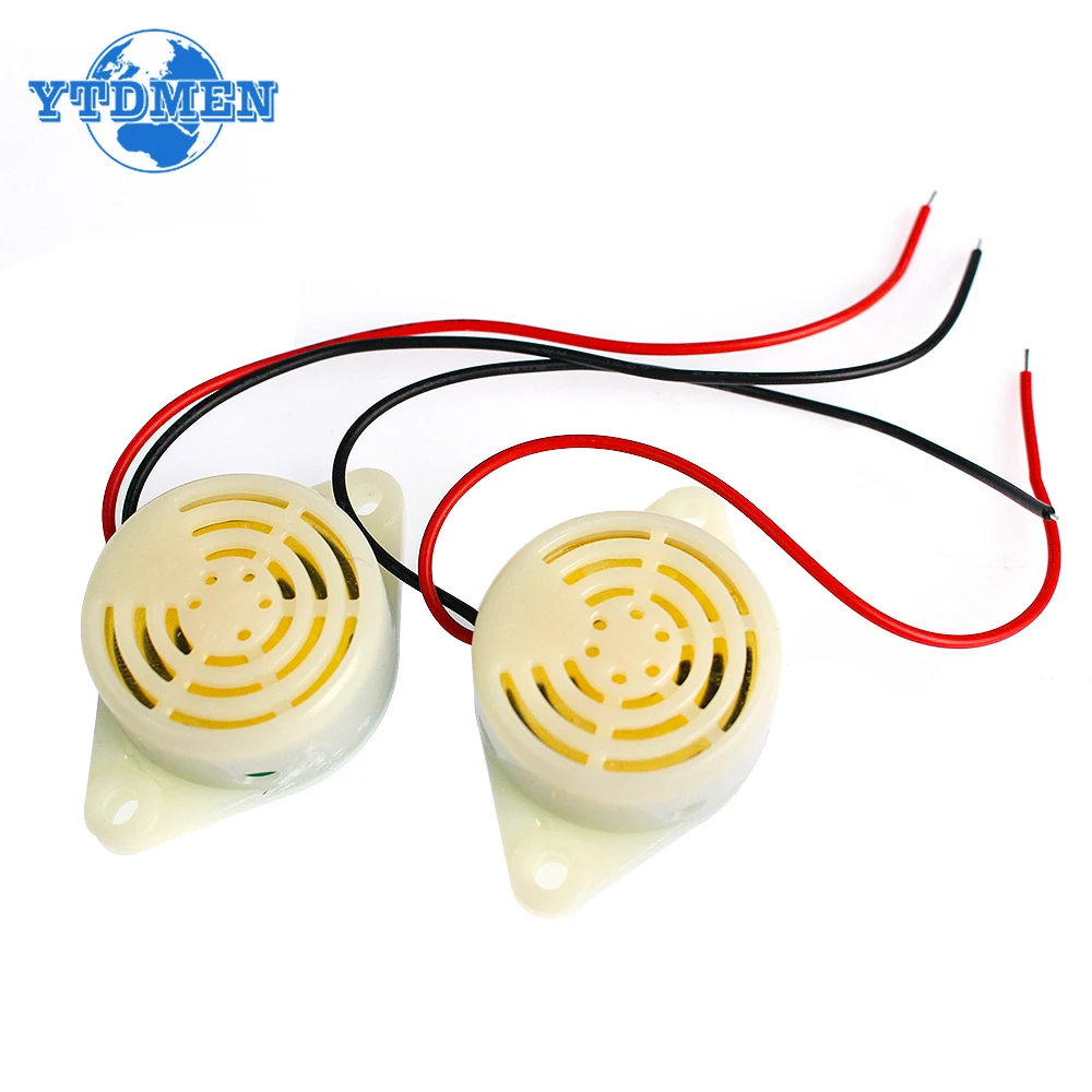 2pcs SFM-27 Intermittent Beep High-decibel Active Buzzer DC 3-24V 12V 95DB Electronic Buzzers Alarm, for Arduino