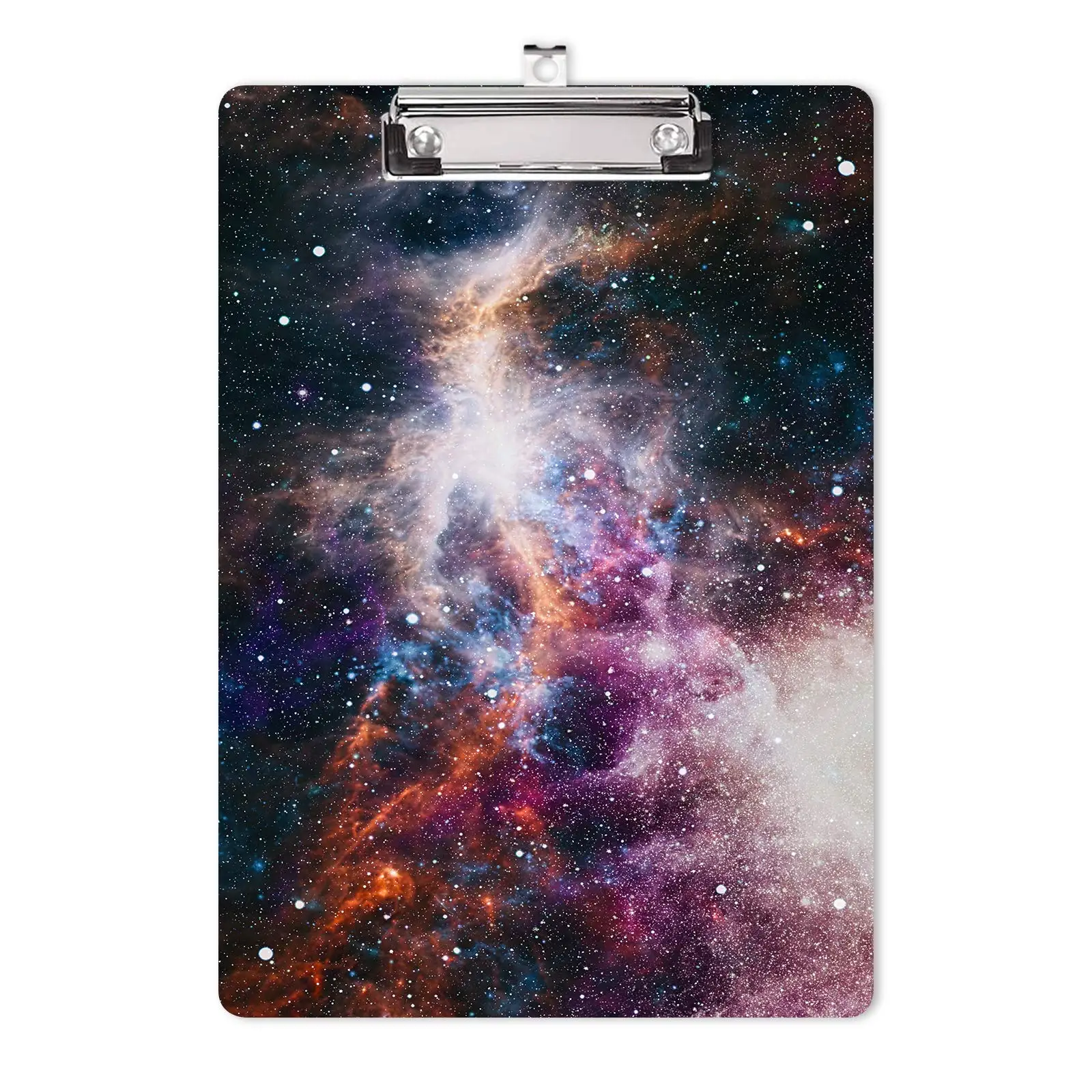 Starry Stars Acrylic Clipboard Fashion Design Clipboards for Students Women Man and Kids Cute Pattern Metal Clip School Supplies