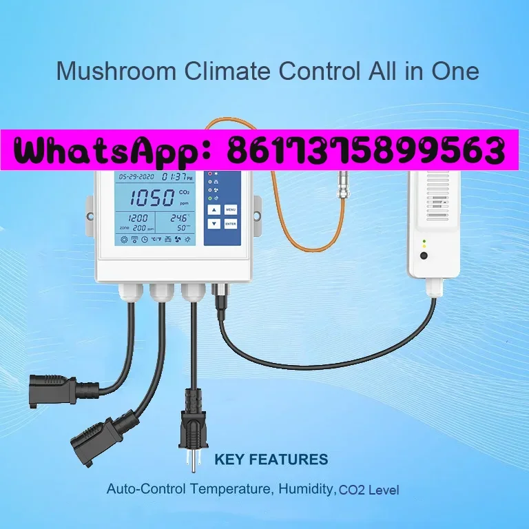 Hydroponics muoom farms day night plants grow room dehumidifier control humidity&co 2 controller with 15' remote sensor