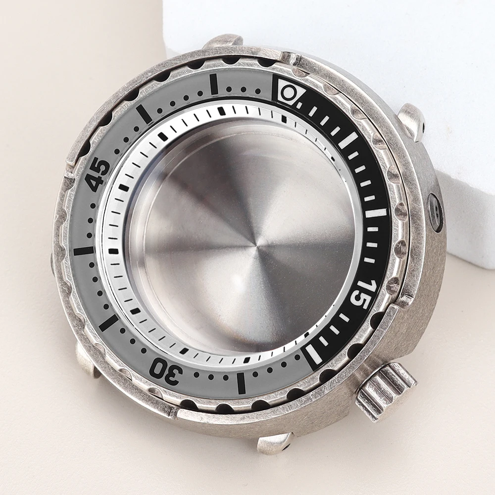47mm Tuna Can SKX Watch Case C3 Luminous Bezel For Seiko NH35 NH36 NH38 NH34 Movement Repalcement Watch Parts 20ATM at 3.8 Crown image 3