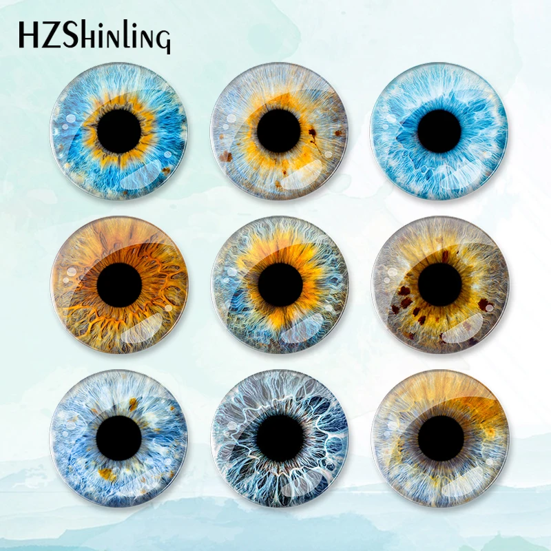 2023 New Blue Color Eye Badge Brooch Cat Eyes Pin Backpack Decoration Pins Round Jewelry Women Gift