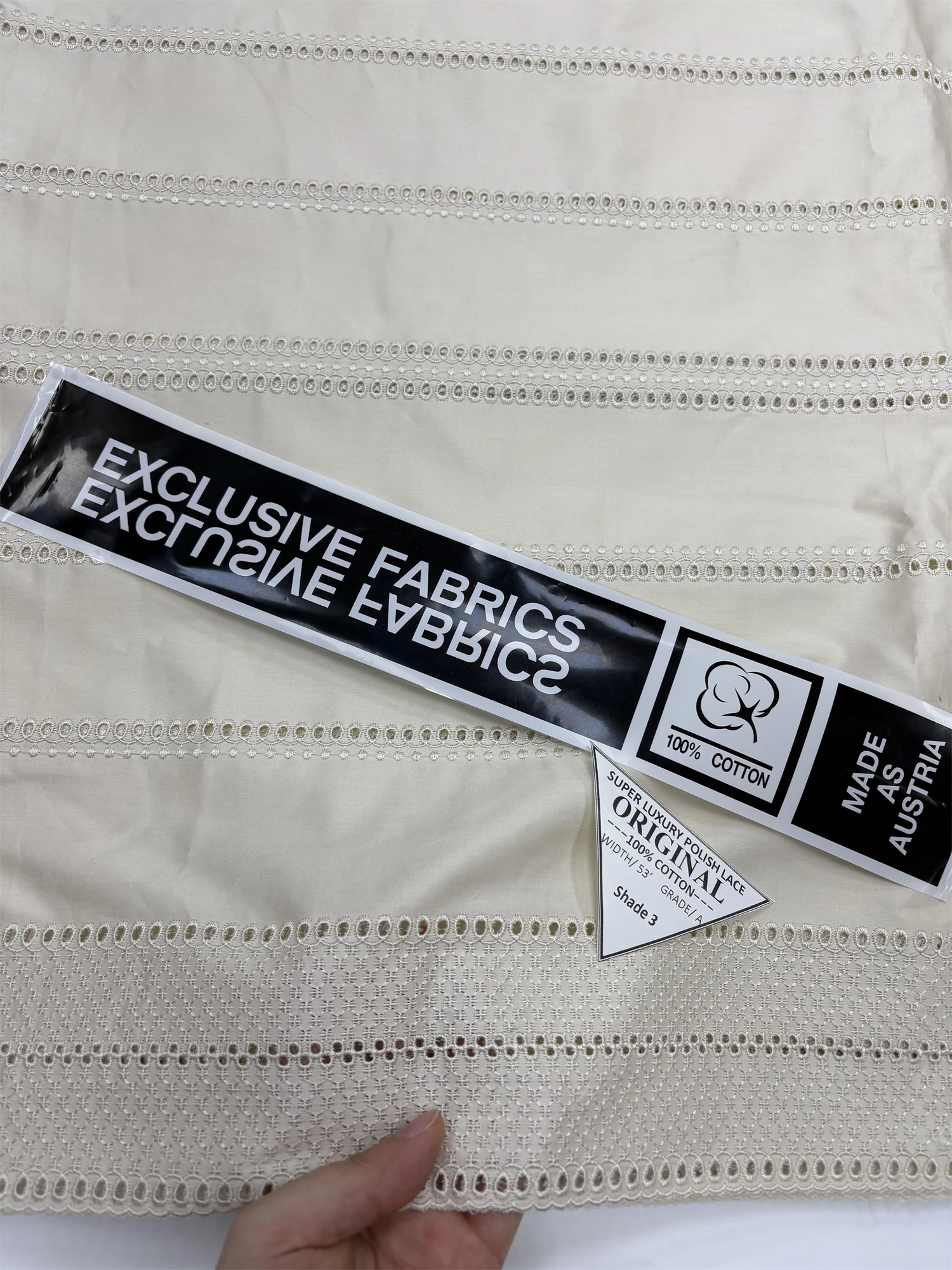 Blue Swiss Voile African 100% Cotton Polish Lace Fabric 2025 High Quality Nigeria Embroidery Cotton Lace For Men 5 Yards Fabrics