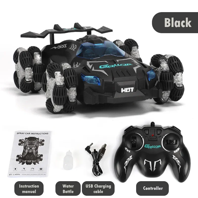 Drift spray racing car - High speed light music 2.4g remote control charging toy car