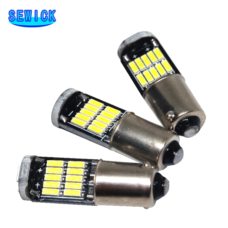 100Pcs Ba9s 4014 26 SMD LED H6W T4W LED For Car Rear Interior Light Auto License Plate Light Reading Lamp DC12V