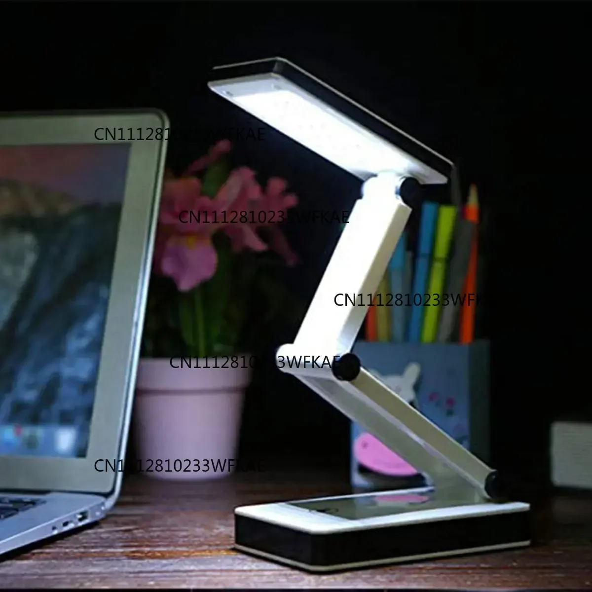 Foldable Desk Lamp Compact Reading Lamp 120Lumens COB Table  USB/Battery Powered Desk Light Touch Dimming Eye Care Book Lamp