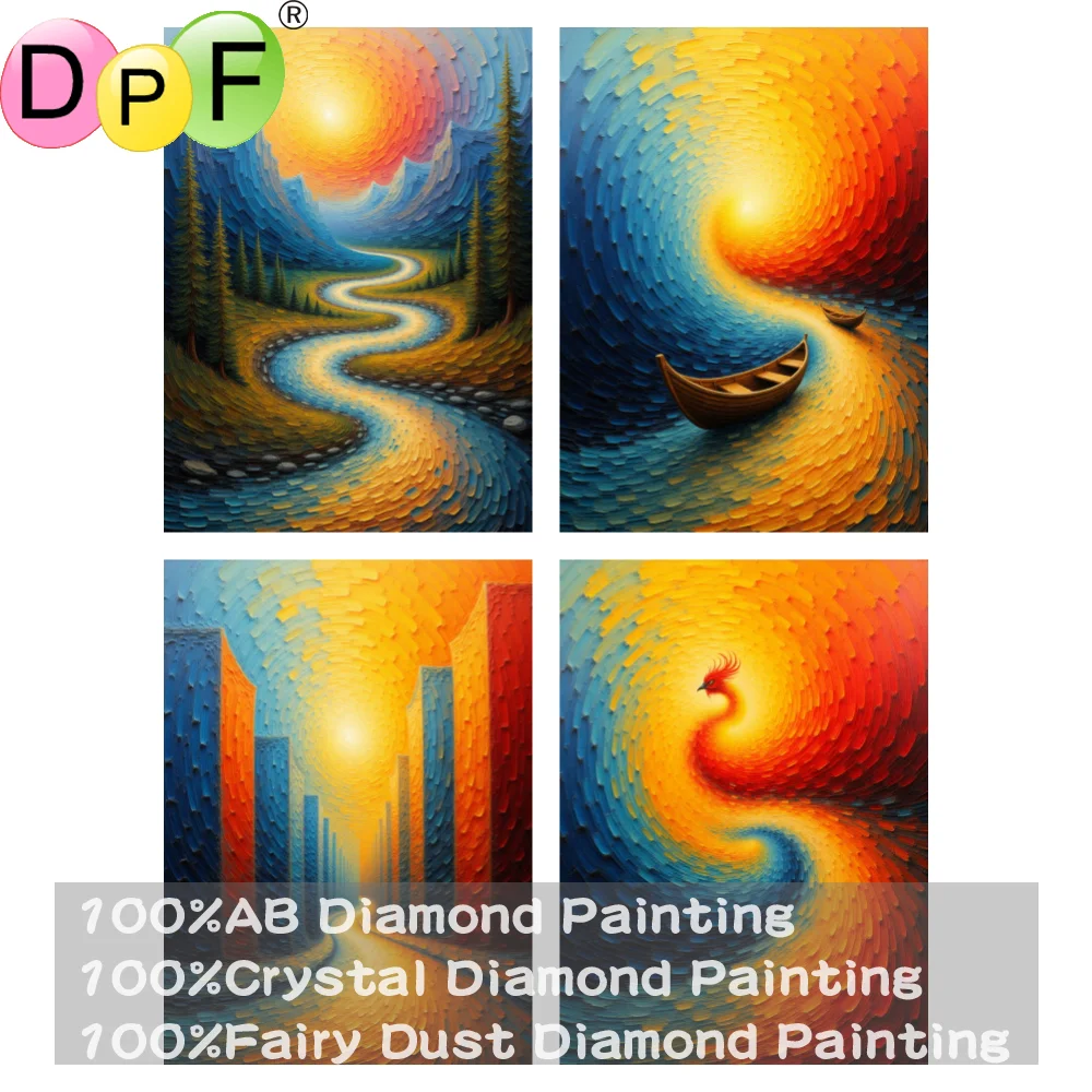 

DPF 100% Full Fairy Dust Drill Crystal AB Diamond Painting Hazy Art Embroidery Art Home Decor Crafts Gift