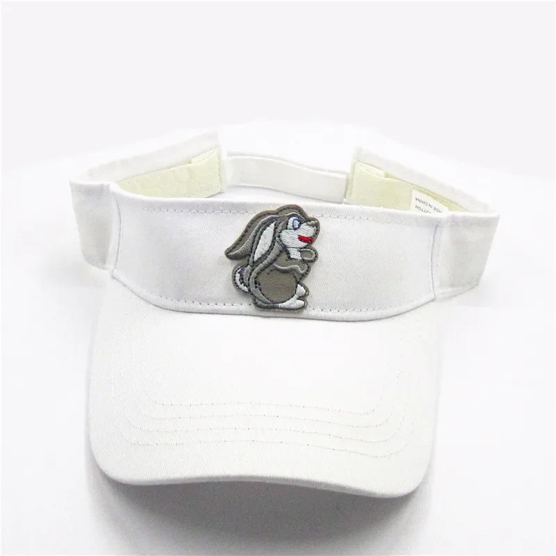 Spring Summer Cotton Cartoon Rabbit Animal Embroidery Visors Baseball Cap Adjustable Snapback Cap for Men and Women 274