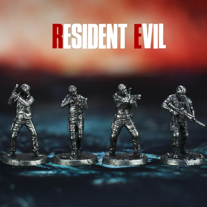 Żołnierz Resident Evil Metal Cupronickel Model figurki gra planszowa miniaturowe ozdoby akcesoria zabawki w stanie statycznym