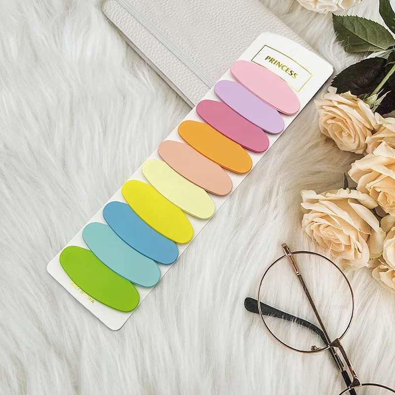 10Pcs Dopamine Hairpin Girls Summer Spring Candy Color Hair Accessories Cute BB Clip Hairpin Women Instagram Headpiece
