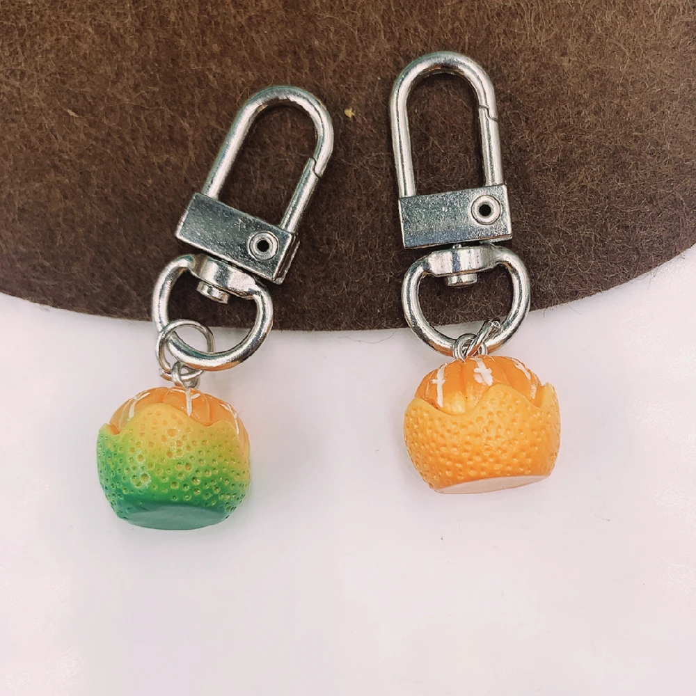 New Strawberries  Peaches  Oranges Fruit  keychain Men And Women Couple Key Chain Bag Pendant Wholesale