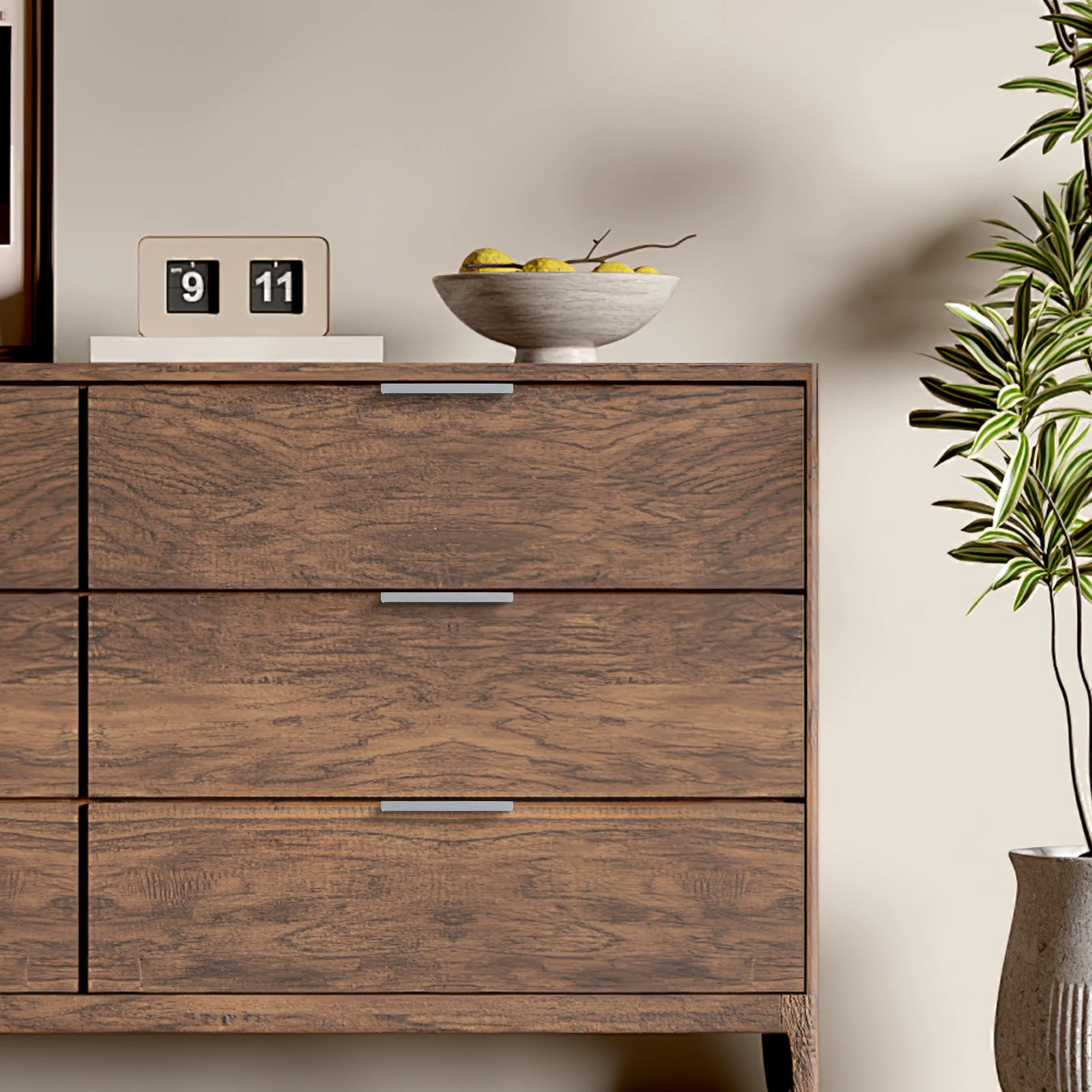 

10Pcs Hidden Drawer Pulls Minimalist Design Flat Edge Finger Pull for Kitchen Cabinet Hardware Wardrobe Closet Door Furniture