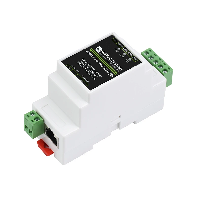Caturda RS485 zu RJ45 Ethernet-Modul Industrieller serieller Server TCP/IP zur seriellen Unterstützung Schienenmontage Modbus-Gateway Optionale POE-Funktion 3