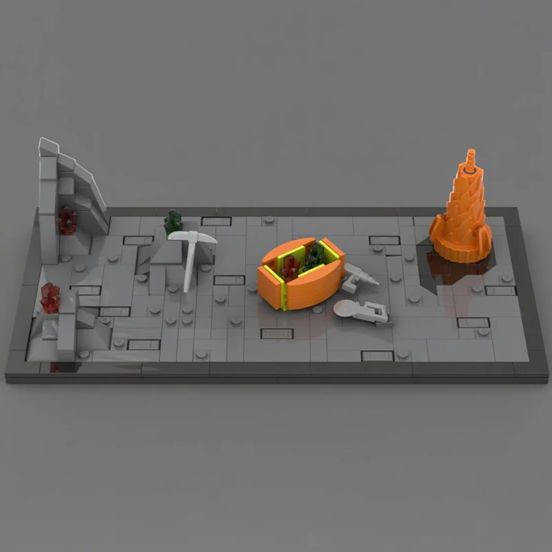 

214 шт. MOC Power Miners Display модульные строительные блоки DIY креативная модель для горнодобывающей сборки игрушка для детей и коллекционеров для хобби
