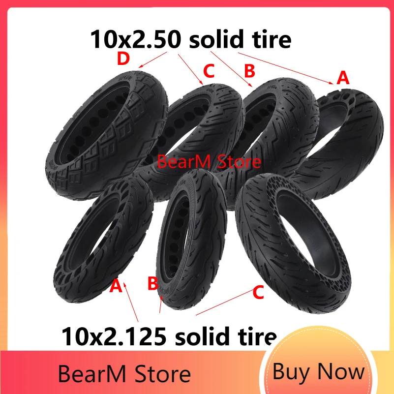 

Good Quality 10x2.50 10X2.125 Solid Tire for KugooM4 Speedual Grace 10 Zero Electric Scooter Balance Drive Bike Replacement