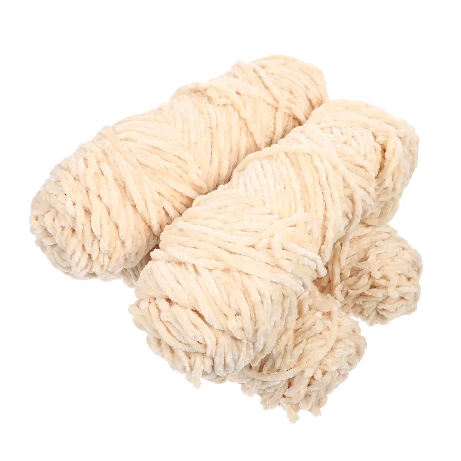 

4 Pcs Yarn for Crocheting Gold Thread Knit Scarf Chenille Garn Rotes Samtgarn