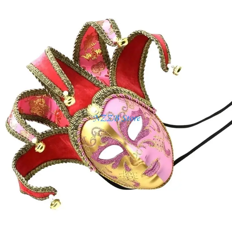 T21F Mardi Gras Mask Maskerade Mask Mask Venetians Mask Carnivals Mask Mask เครื่องแต่งกายฮาโลวีนสำหรับผู้ชายและผู้หญิง