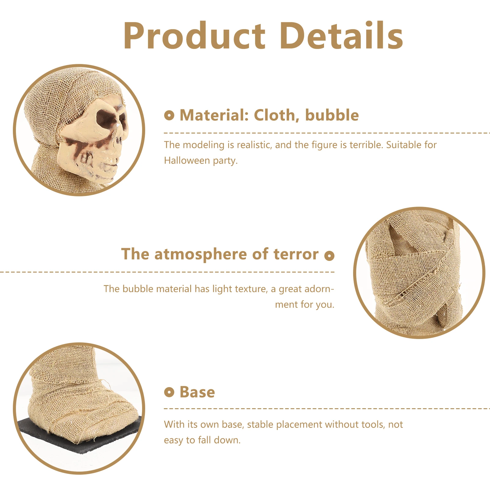 

Spooky Scary Skeletons Mummy Props Halloween Ornaments Mother Statue Decoration Decorations